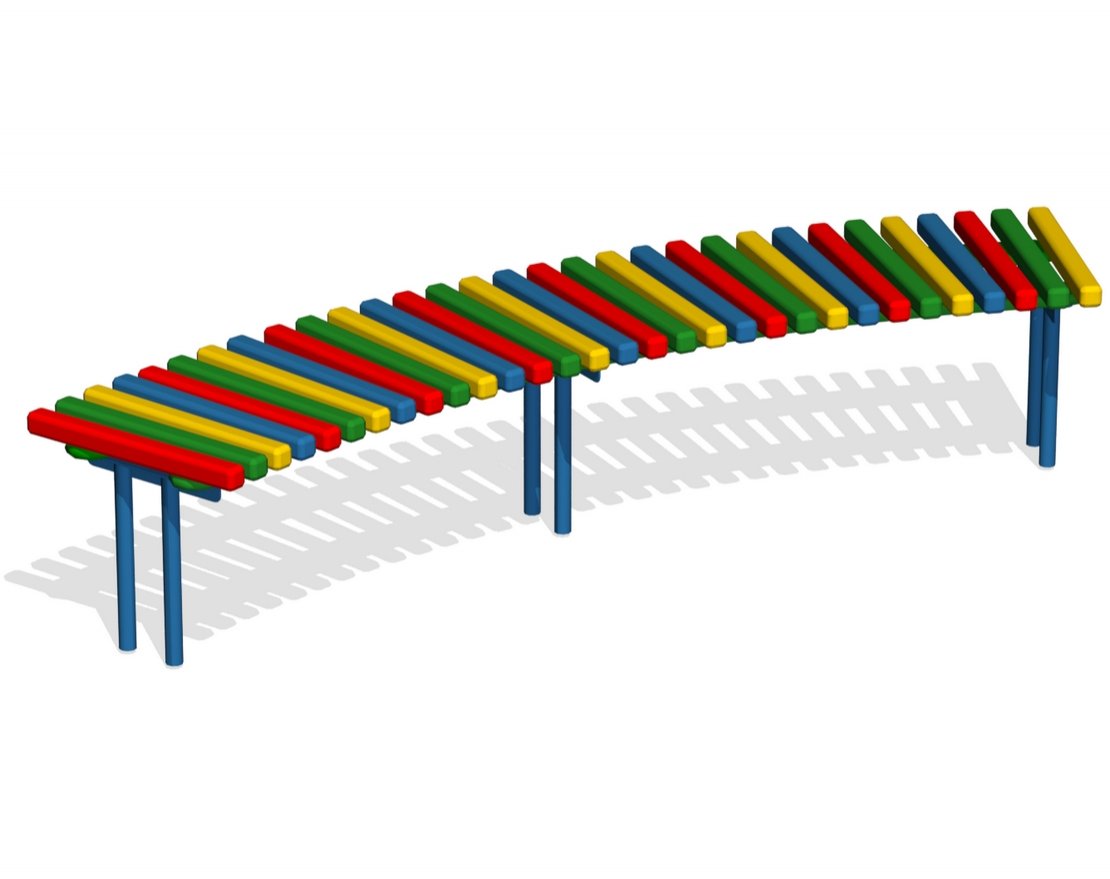 Скамья детская полукруглая МФ-07